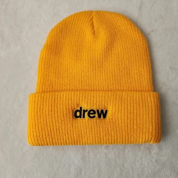 Justin Bieber Drew House Secret Waffle Beanie Golden Yellow Unisex